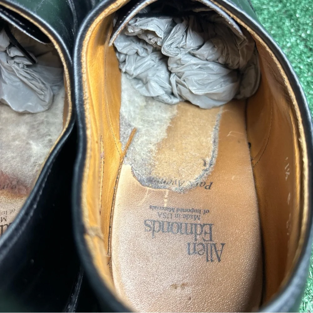 Allen Edmonds Shoes Men’s Size 11.5 B Black Park Avenue Leather‎ USA Cap Toe